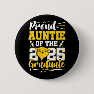 Vrouwen trotse tante van 2025 Afstuderen Geweldige Ronde Button 5,7 Cm