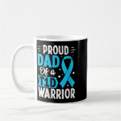 Vrouwen Trotse Vader T1d Warrior V-hals Koffiemok (Links)