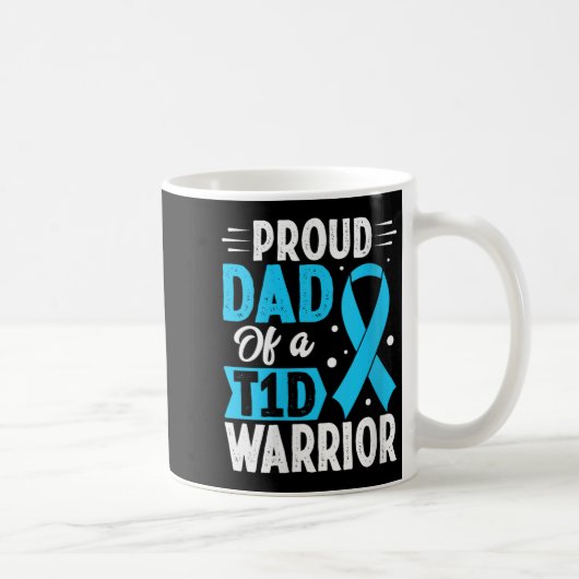 Vrouwen Trotse Vader T1d Warrior V-hals Koffiemok (Rechts)
