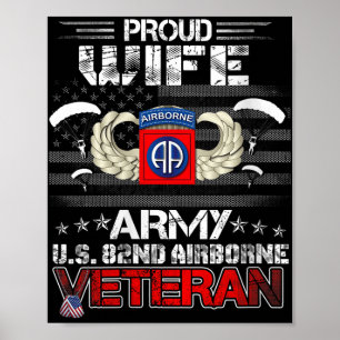 Vrouwen Trotse Vrouw Leger US 82e Luchtlandingsvet Poster
