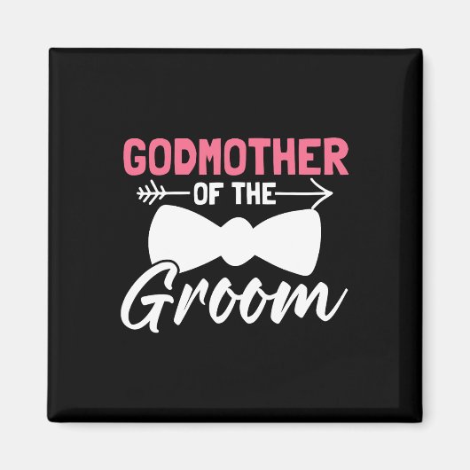 Vrouwen Trouwfeest Groomsmen Partij Godmother van Magneet (Voorkant)