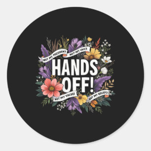 Vrouwen Trump Bloemen Weerstaan Niet Mijn Presiden Ronde Sticker