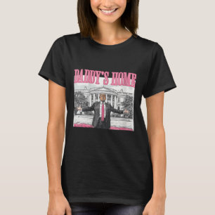 Vrouwen Trump Daddys Home Witte Huis 2024 T-shirt
