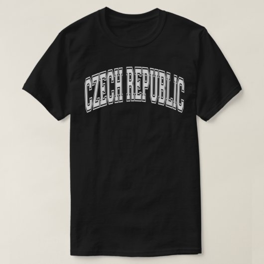 Vrouwen Tsjechië Varsity Style Roze met Whit T-shirt (Design voorkant)