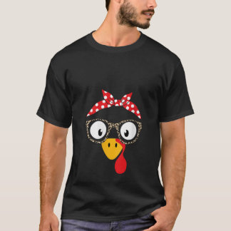 Vrouwen Turkije vrouw of meisje met luipaardbril v T-shirt