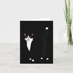 Vrouwen Tuxedo Cat Mom Schattigee V-hals Kaart