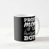 Vrouwen Twee Mama Van 2 Jongens Moederdag 65 Koffiemok (Voorkant rechts)