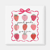 Vrouwen tweede klas is mijn jam aardbei eerste Kin Magneet (Voorkant)