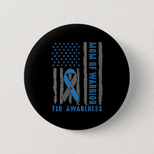 Vrouwen Type 1 Diabetes Awareness T1d Warrior Type Ronde Button 5,7 Cm