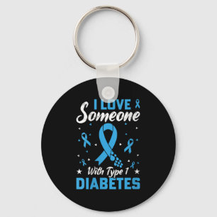 Vrouwen Type 1 Diabetes Love Juvenile Diabetes Bla Sleutelhanger