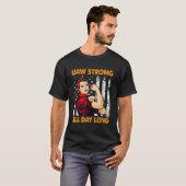 Vrouwen Uaw Strike Red T-shirt United Auto Workers (Voorkant volledig)