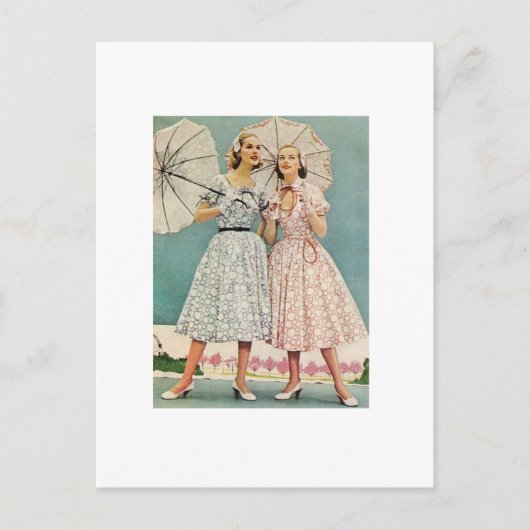  vrouwen uit de jaren vijftig briefkaart (Voorkant)