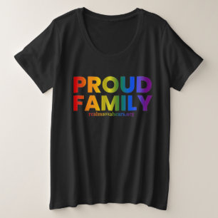 Vrouwen uit de rode familie plus grootte T-shirt