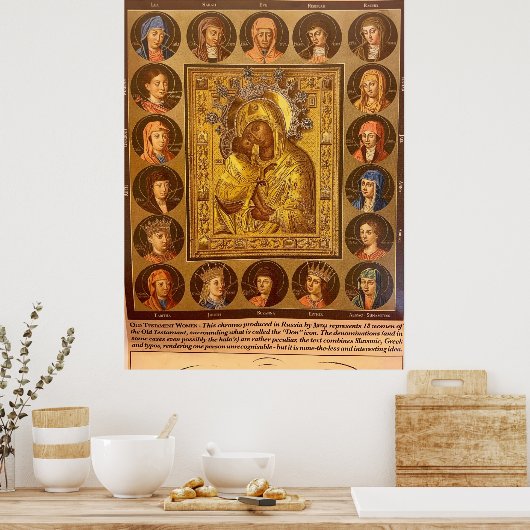 Vrouwen uit het Oude Testament met onze dame Poster (Keuken)