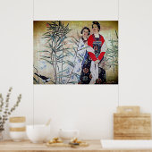 Vrouwen uit Tang Dynasty Chinese  kunst Poster (Keuken)