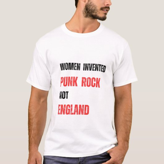 Vrouwen Uitgevonden Punk rock niet Engeland T-shirt (Voorkant)