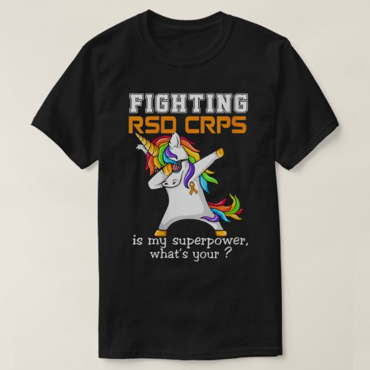Vrouwen Unicorn Fighting RSD CRPS Awareness VNeck T-shirt (Design voorkant)
