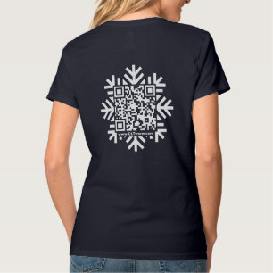 Vrouwen V-hals Sneeuwvlok T-shirt