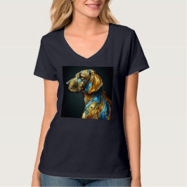 Vrouwen V-hals T-shirts Kunstwerk 20