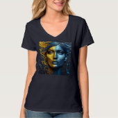 Vrouwen V-hals T-shirts Kunstwerk 3 (Voorkant)
