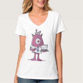 Vrouwen V nek T shirt
