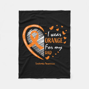 Vrouwen Vader Ik Draag Sinaasappel voor mijn vader Fleece Deken