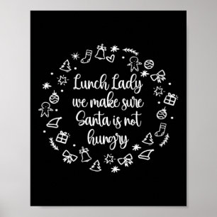 Vrouwen Vakantie Lunch Lady Xmas School Cafetaria  Poster