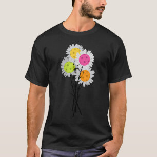 Vrouwen Valentijns Moederdag Pickleball Flower T-shirt