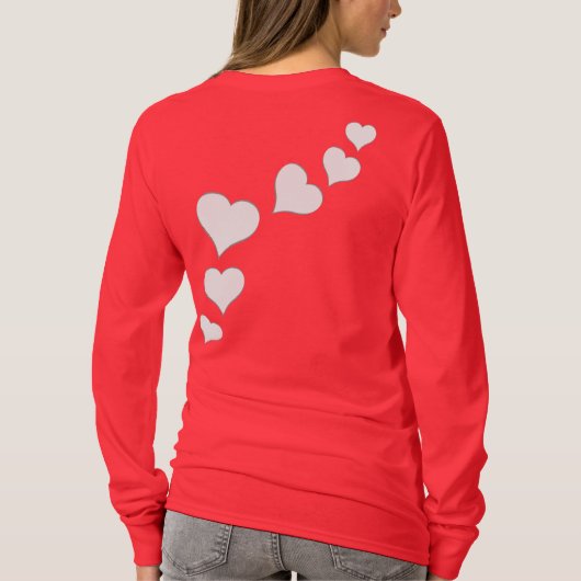 Vrouwen Valentijns Shirt Lady's Love Shirten Cadea (Achterkant)