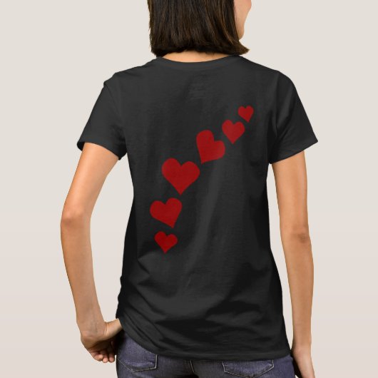 Vrouwen Valentijns Shirt Lady's Organic T-shirts (Achterkant)