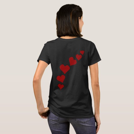 Vrouwen Valentijns Shirt Lady's Organic T-shirts (Achterkant volledig)