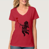 Vrouwen Valentijns T-Shirt Cupido Shirt Custom (Voorkant)