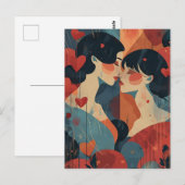 Vrouwen Valentijnsdag LGBTQ Briefkaart (Voorkant / Achterkant)