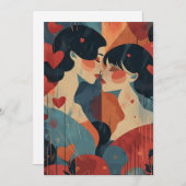 Vrouwen Valentijnsdag LGBTQ Feestdagenkaart (Voorkant / Achterkant)