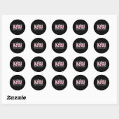 Vrouwen Valentijnsdag Nicu Nurse Tiny Humans Stole Ronde Sticker (Vel)
