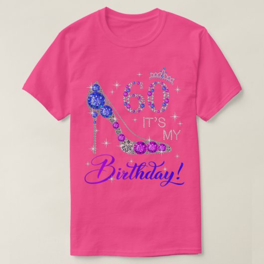 Vrouwen van 60 jaar Het cadeau van mijn verjaardag T-shirt (Design voorkant)