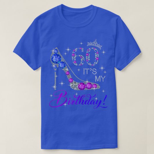 Vrouwen van 60 jaar Het cadeau van mijn verjaardag T-shirt (Design voorkant)