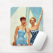  vrouwen van 60 jaar zwemmen surfen op! muismat (Met muis)