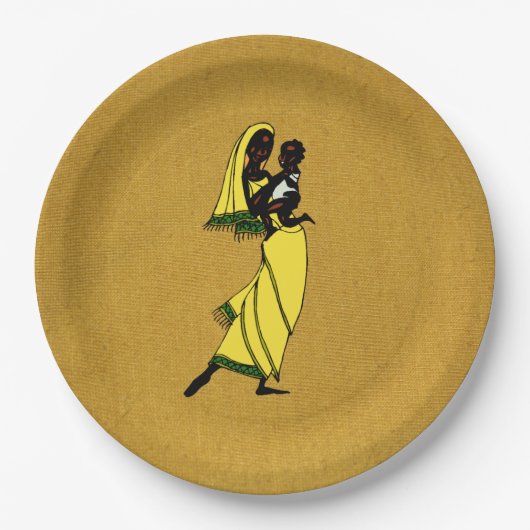Vrouwen van Afrika Papieren Bord (Voorkant)