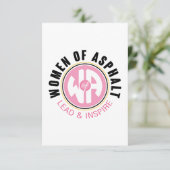 Vrouwen van Asfalt Flat Dank u kaart (Staand voorkant)