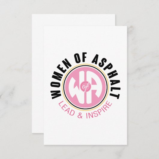 Vrouwen van Asfalt Flat Dank u kaart (Voorkant / Achterkant)