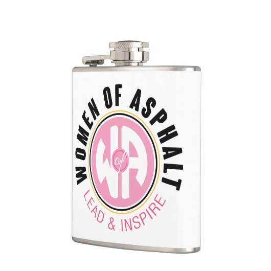 Vrouwen van asfaltfles heupfles (Links)