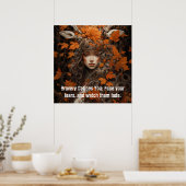 Vrouwen van de bossen: Dapperheid Gezicht op je an Poster (Keuken)