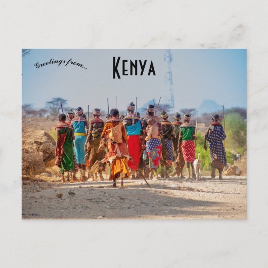Vrouwen van de Samburu-stam in Kenia Briefkaart (Voorkant)