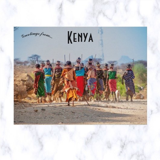 Vrouwen van de Samburu-stam in Kenia Briefkaart