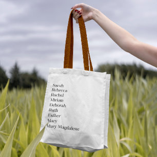 Vrouwen van de Schrift Vrouwelijke Schattigee Typo Tote Bag