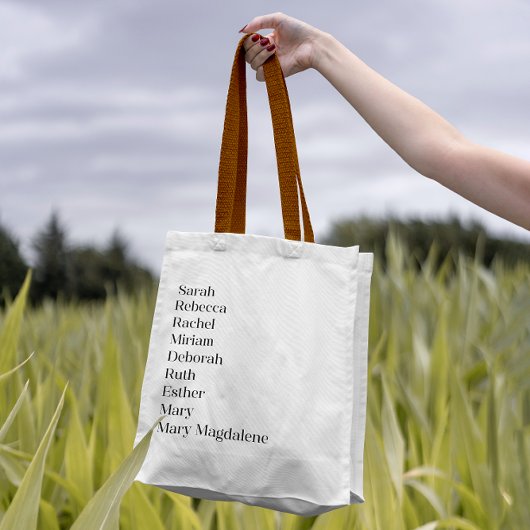 Vrouwen van de Schrift Vrouwelijke Schattigee Typo Tote Bag