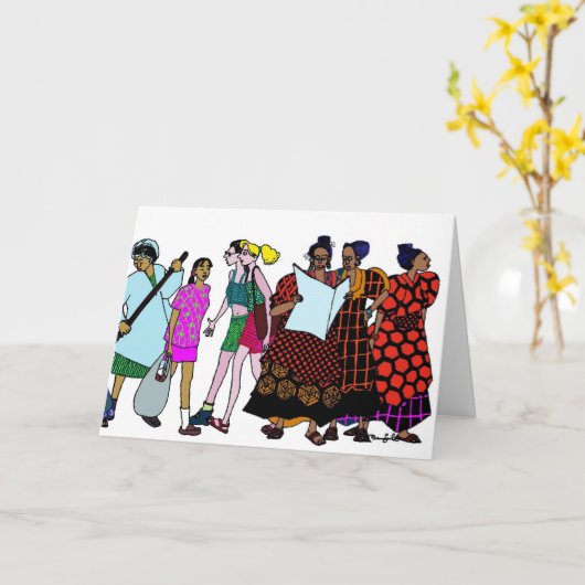 Vrouwen van de wereld - 2 kaart (Gele Bloem)