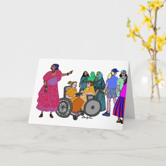 Vrouwen van de Wereld - 3 Kaart (Gele Bloem)