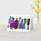 Vrouwen van de Wereld - 4 Kaart (Gele Bloem)